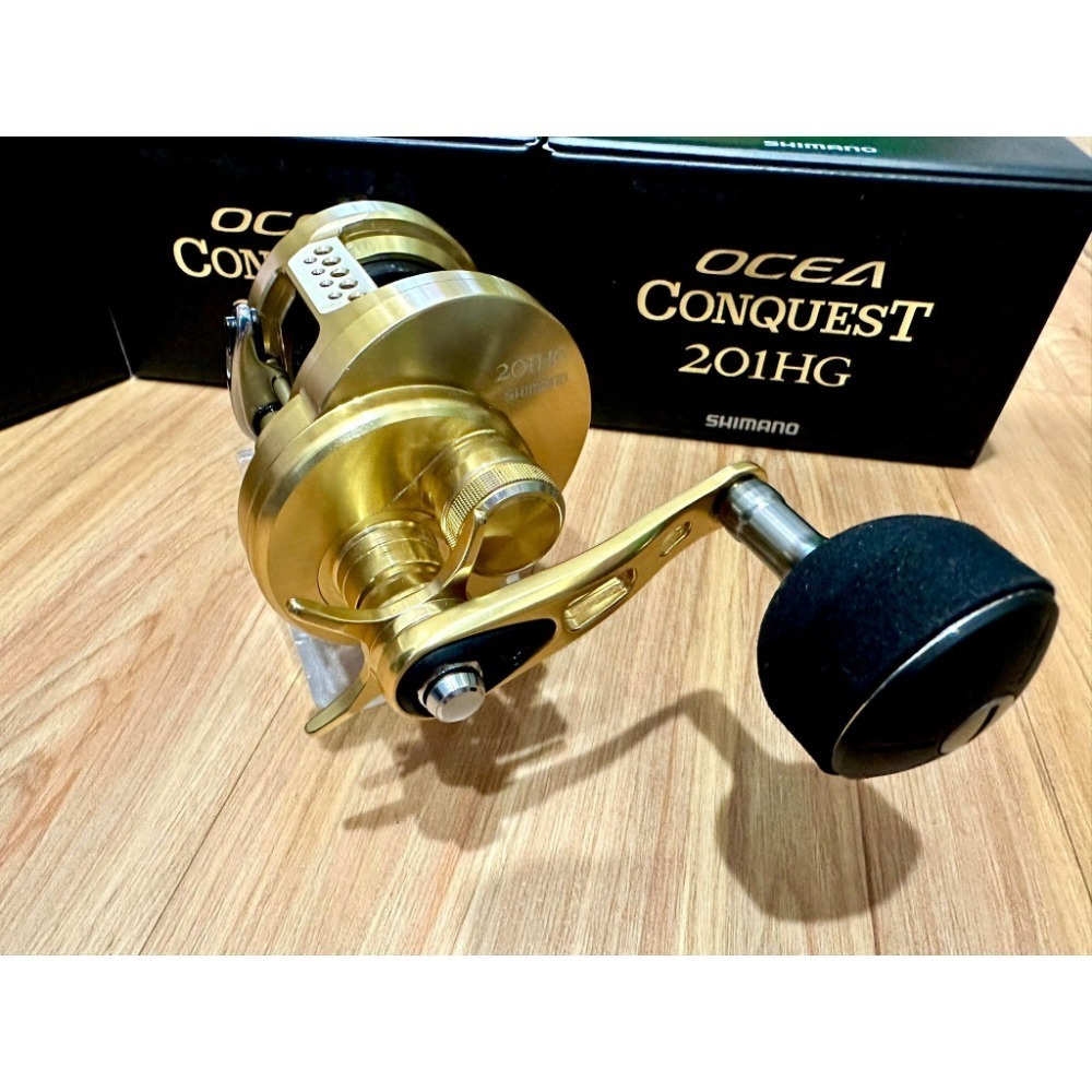 ✨現貨免運✨SHIMANO OCEA CONQUEST 201HG 左手、金康、鼓式捲線器、雷強、近海船拋花軟-細節圖3