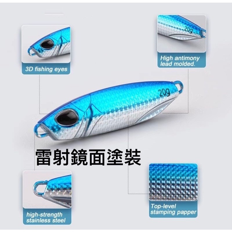 【W.S釣具-現貨快速出👍】鐵板路亞10g~40g、岸拋鐵板、短板微鐵、落下鐵板、岸拋鐵板、臺灣現貨！-細節圖3