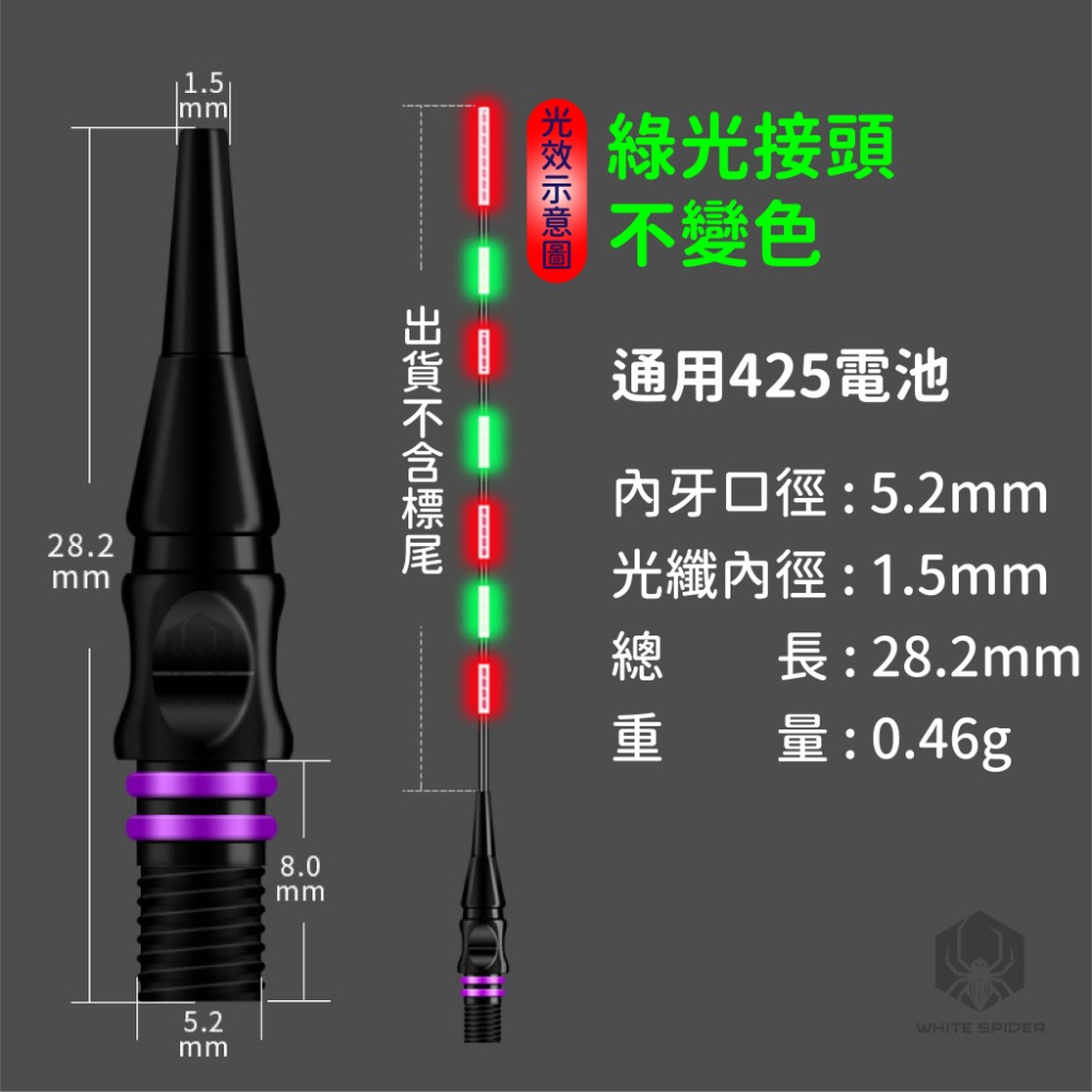 【W.S釣具-現貨快速出】電子浮標DIY配件、電子發光體、咬餌變色零件、磯釣尾、DIY浮標尾、蝦標、池釣浮標、電子浮標-規格圖9