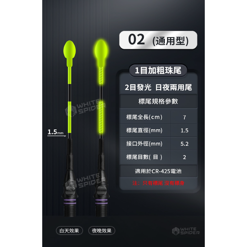 【W.S釣具-現貨供應】電子浮標、電子浮標替換尾、咬餌變色尾、磯釣尾、玻纖硬尾、DIY浮標尾、蝦標、池釣浮標、台灣現貨-規格圖9