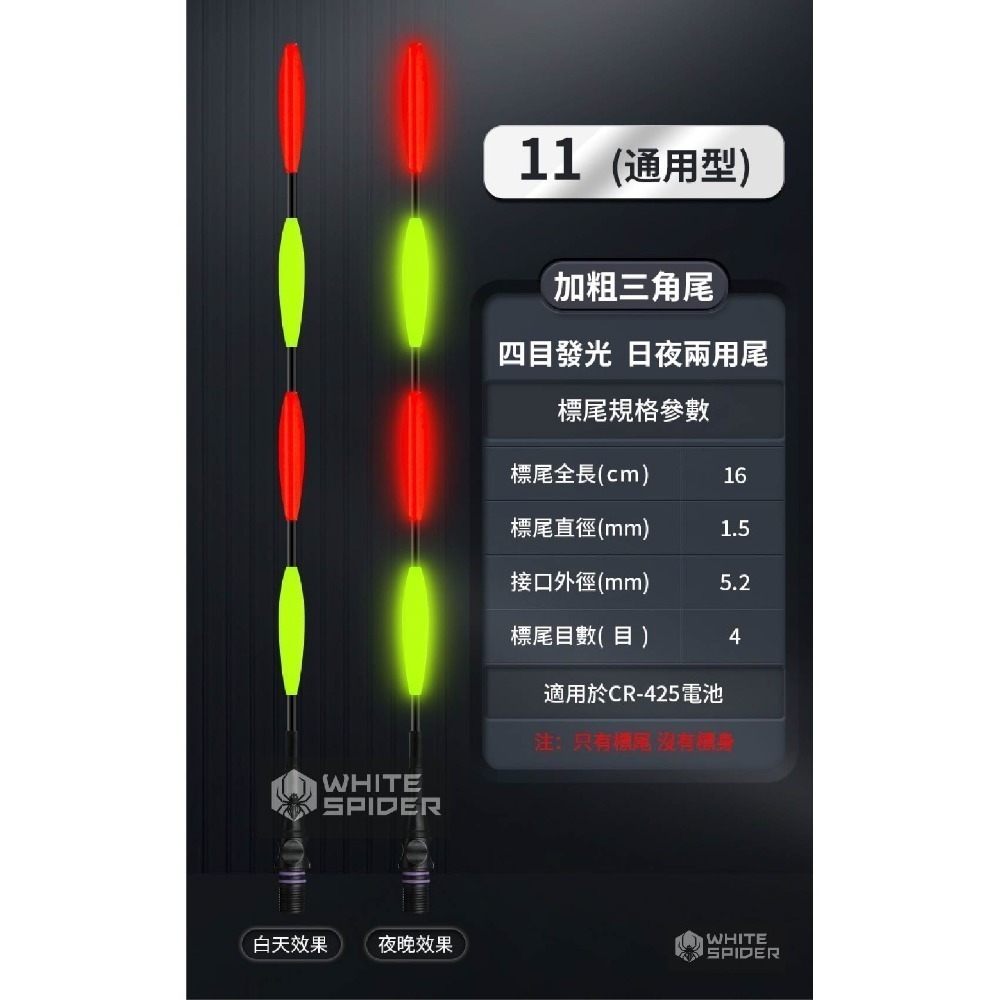 【W.S釣具-現貨供應】電子浮標、電子浮標替換尾、咬餌變色尾、磯釣尾、玻纖硬尾、DIY浮標尾、蝦標、池釣浮標、台灣現貨-規格圖9