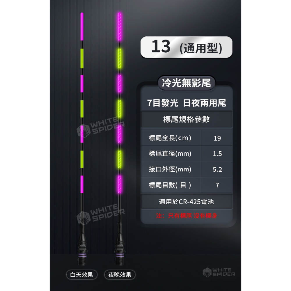 【W.S釣具-現貨供應】電子浮標、電子浮標替換尾、咬餌變色尾、磯釣尾、玻纖硬尾、DIY浮標尾、蝦標、池釣浮標、台灣現貨-規格圖9