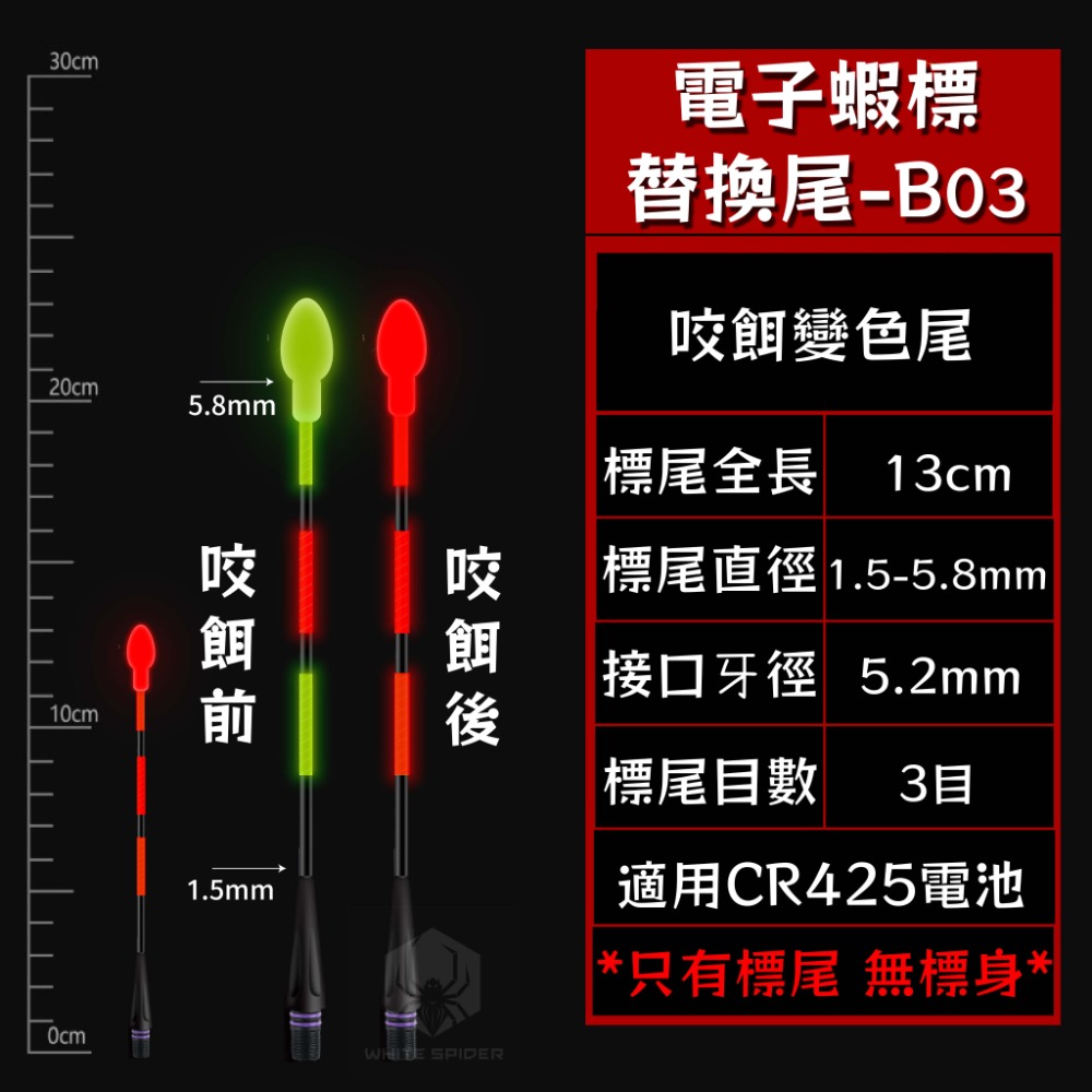 【W.S釣具-現貨速出🔥】電子浮標 、釣蝦電子浮標、可換尾電子浮標 、釣蝦、電子蝦標 、蝦波、蝦標 台灣現貨-規格圖9