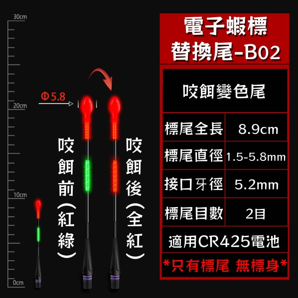 【W.S釣具-現貨速出🔥】電子浮標 、釣蝦電子浮標、可換尾電子浮標 、釣蝦、電子蝦標 、蝦波、蝦標 台灣現貨-規格圖9