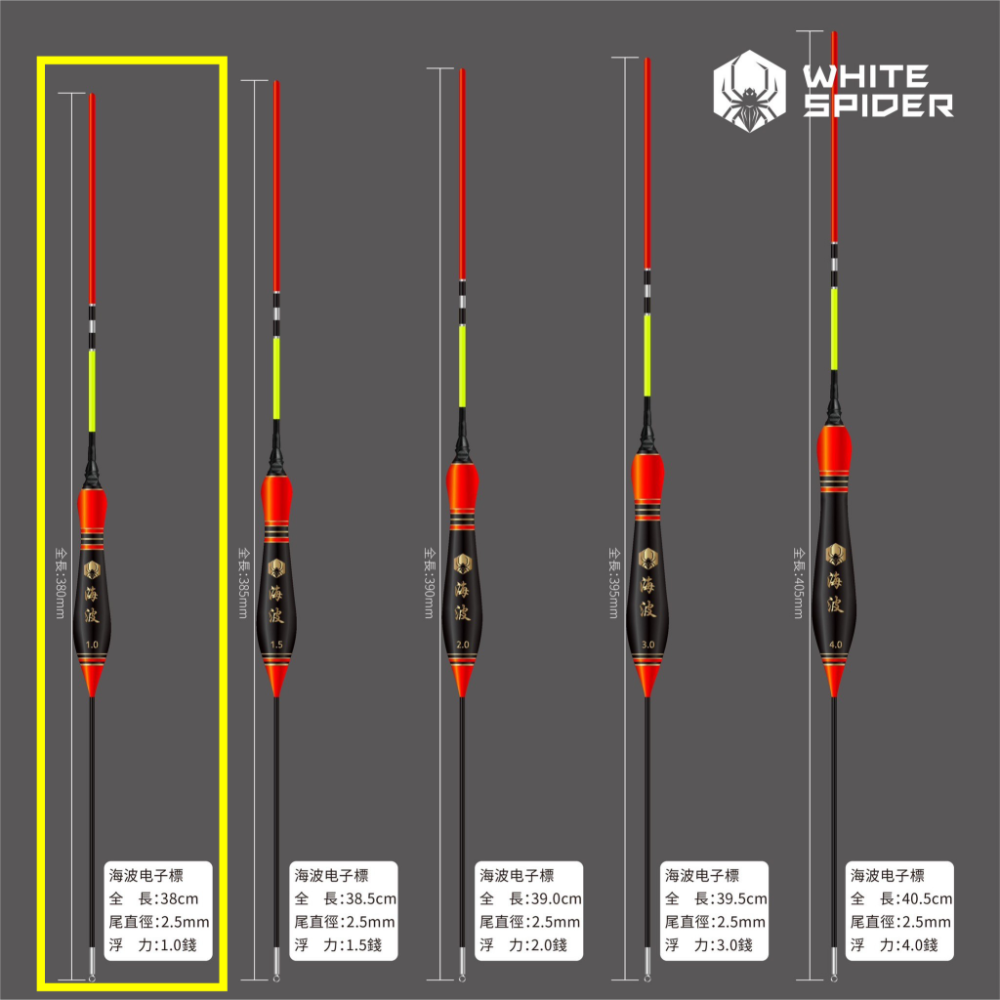 【W.S釣具】磯釣電子浮標、海波電子浮標、可換尾電子浮標、黑鯛浮標、夜釣浮標、磯釣、夜釣、海釣場~台灣現貨！-規格圖9