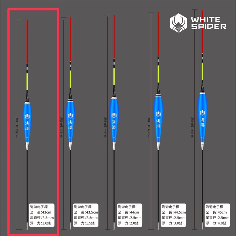 【W.S釣具-現貨新上市】電子浮標、磯釣電子浮標、海游電子浮標、可換尾電子浮標、黑鯛浮標、夜釣浮標、磯釣、夜釣、海釣-規格圖9