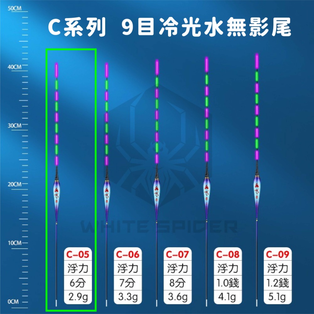 【W.S釣具-現貨快速出🔥】電子浮標、可換尾電子浮標、電子標、池釣浮標、釣蝦標、夜釣浮標、池釣、夜釣~台灣出貨!-規格圖9