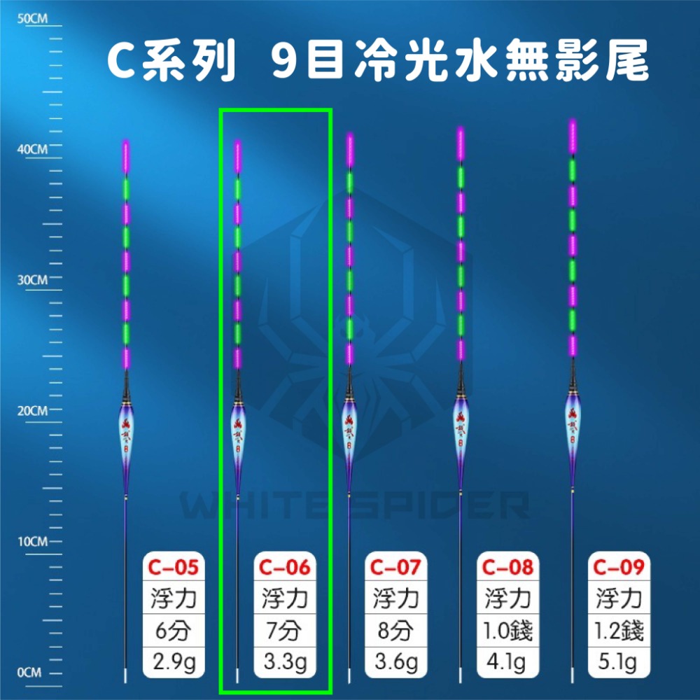 【W.S釣具-現貨快速出🔥】電子浮標、可換尾電子浮標、電子標、池釣浮標、釣蝦標、夜釣浮標、池釣、夜釣~台灣出貨!-規格圖9