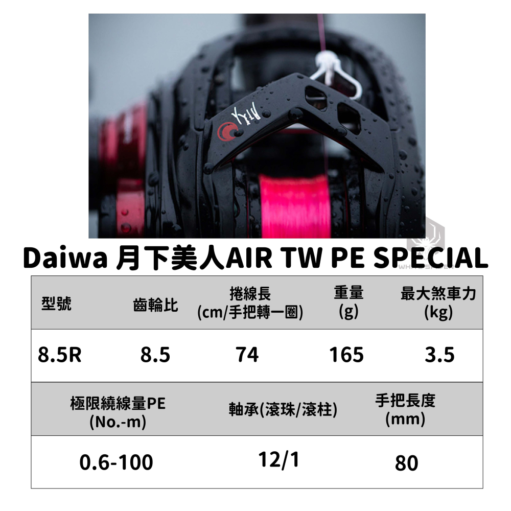 ✨免運✨Daiwa 月下美人AIR TW PE SPECIAL、8.5R右手版、根釣PE專用