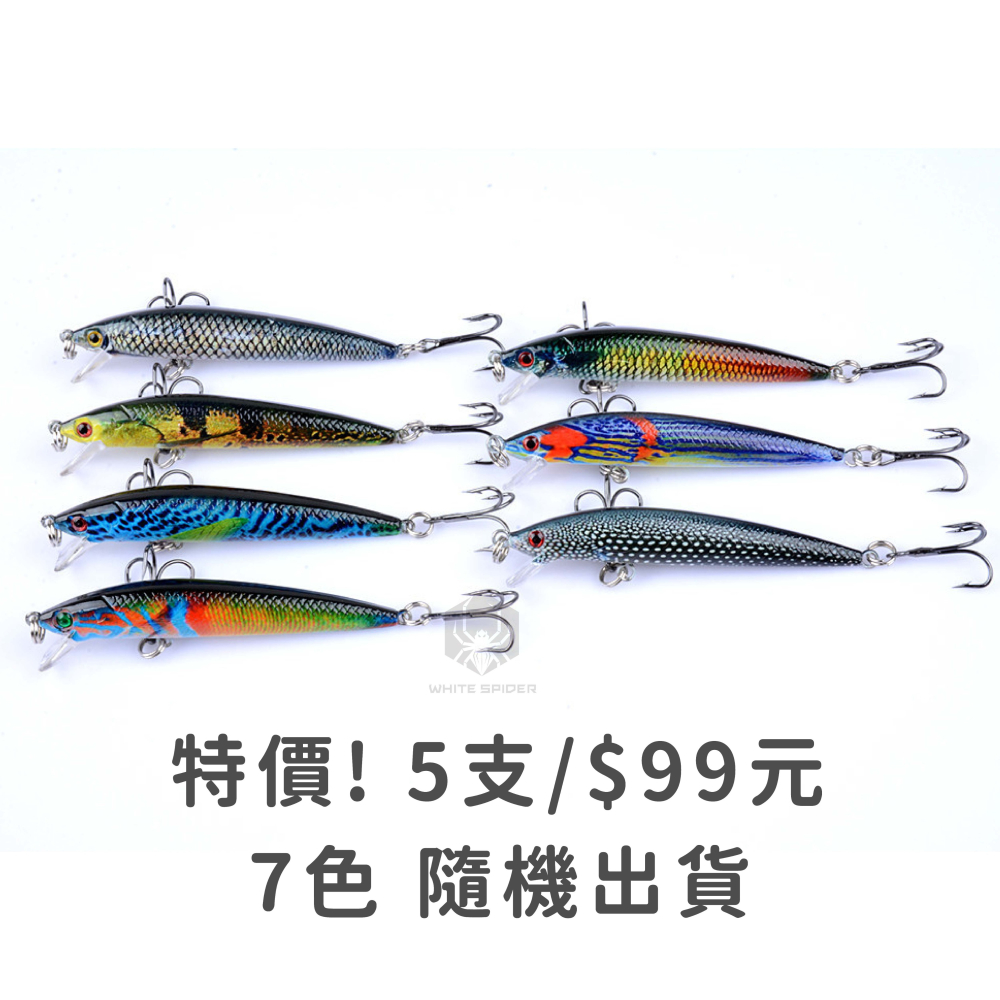 【W.S釣具-現貨特價中✨】路亞、路亞假餌、彩繪米諾7.5cm/5.4g、懸浮型、minnow、台灣出貨！M020-細節圖2