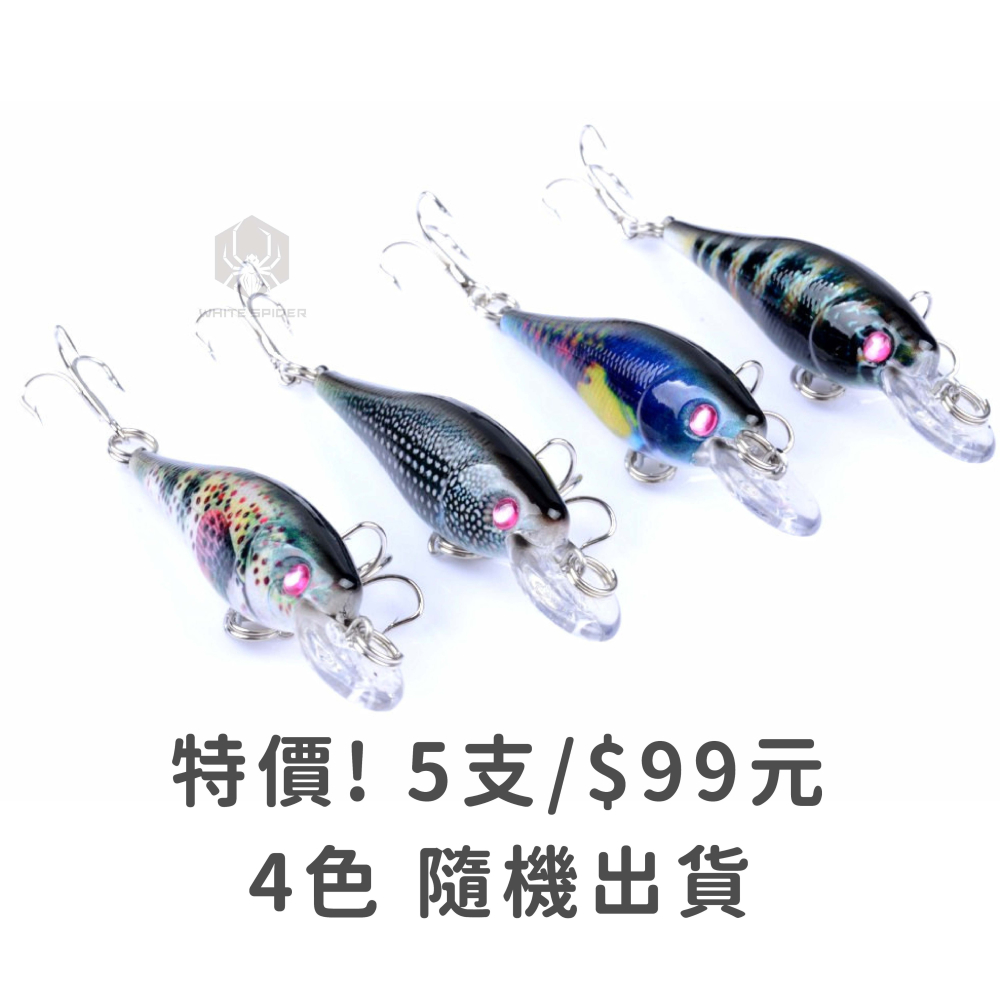 【W.S釣具-現貨特價中】路亞、路亞假餌、微物、彩繪米諾6.5cm/4.7g、懸浮型、minnow、台灣出貨 M021-細節圖2