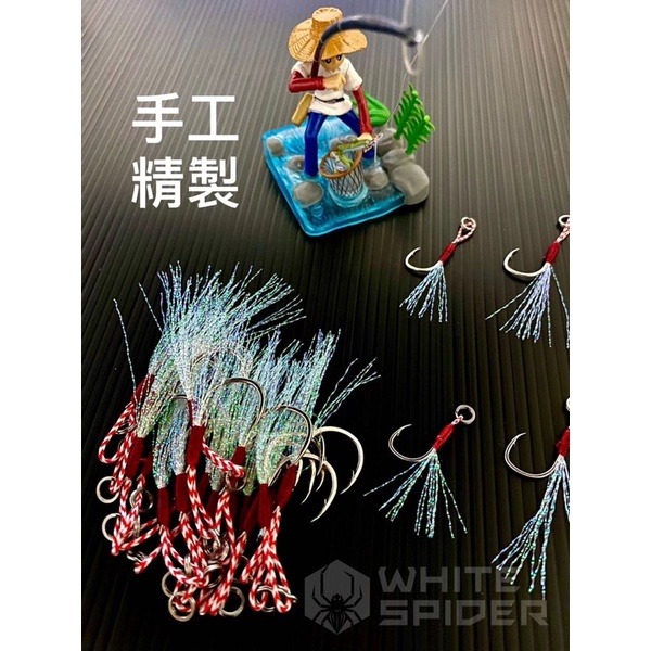 【W.S釣具-現貨】鐵板鉤、鐵板鈎、微鐵鉤、長線版、短線版、微鐵、手工綁製鐵板鉤、粗骨加強型、鐵板、路亞鉤-細節圖2