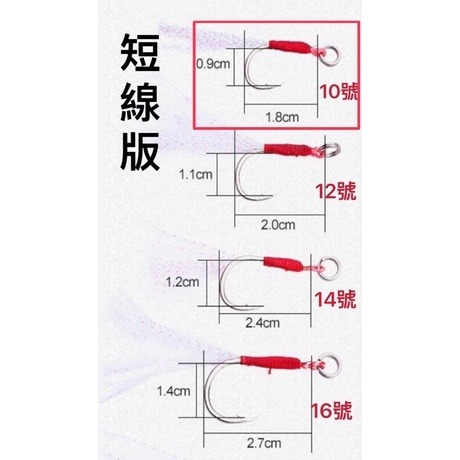 【W.S釣具-現貨】鐵板鉤、鐵板鈎、微鐵鉤、長線版、短線版、微鐵、手工綁製鐵板鉤、粗骨加強型、鐵板、路亞鉤-規格圖7