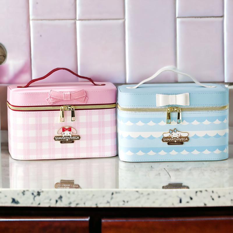 7-11 samantha vega聯名三麗鷗『美樂蒂三件套』化妝鏡、化妝包、小肩包-細節圖2