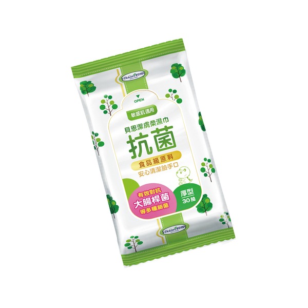 貝恩 潔膚抗菌柔濕巾 30抽-細節圖2
