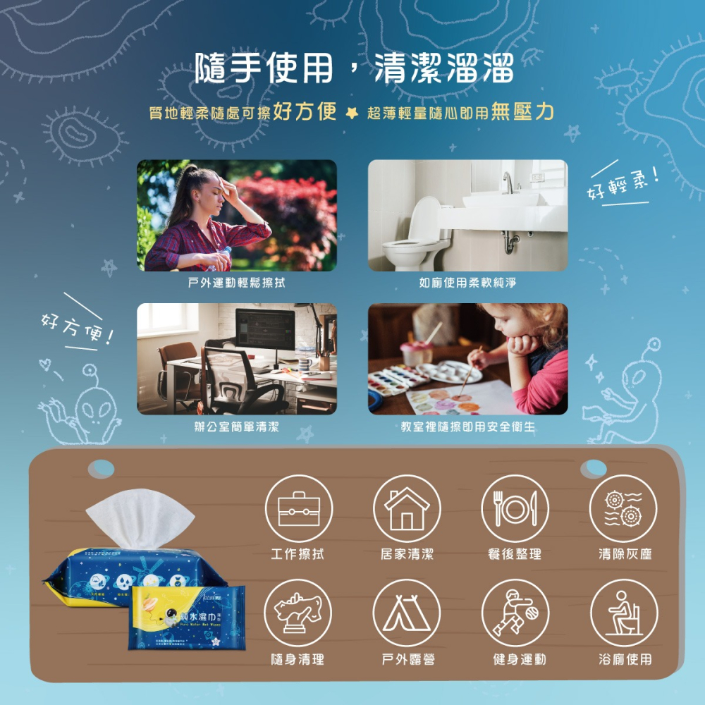 蘭韻 純水濕紙巾 20抽 薄型 擦拭 濕紙巾 隨身包-細節圖7