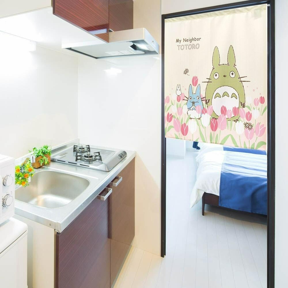 沐菲戀日小鋪 日本製吉卜力龍貓鬱金香門簾85x90 cm-細節圖3