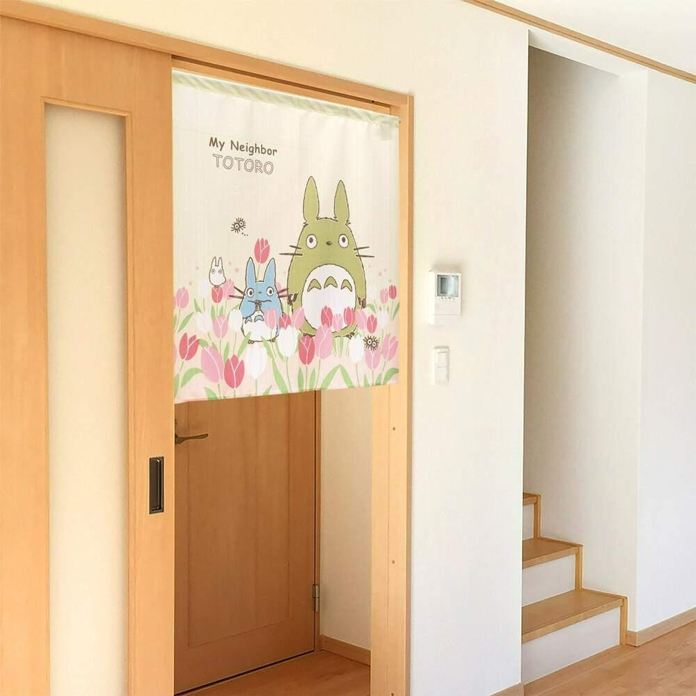沐菲戀日小鋪 日本製吉卜力龍貓鬱金香門簾85x90 cm-細節圖4