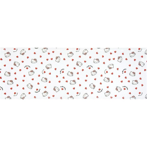 沐菲戀日小舖 日本製現貨 三麗鷗「Hello Kitty Heart Check」120x45cm門簾-細節圖5