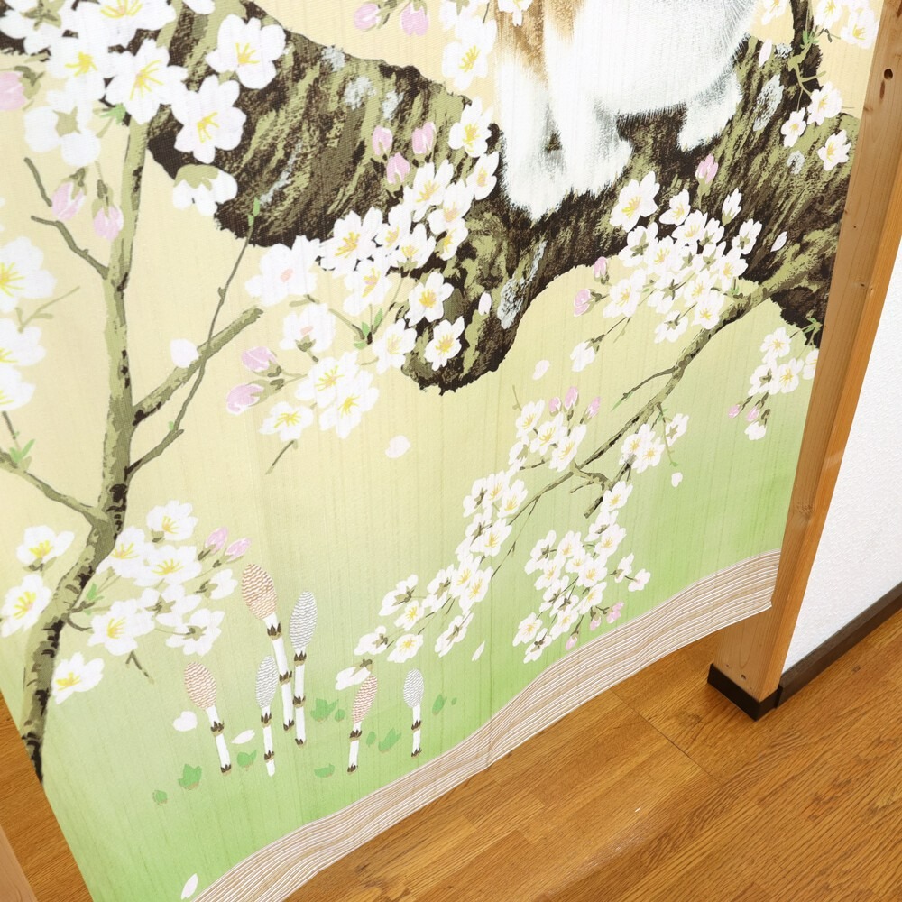 沐菲戀日小舖 日本製現貨 春日貓 門簾 85*170cm 貓奴 貓控-細節圖2