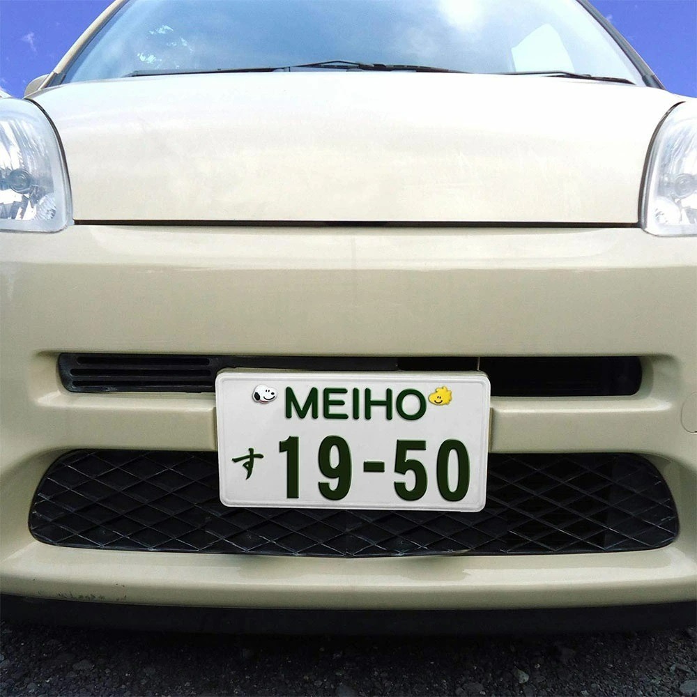 沐菲戀日小舖 日本現貨 Snoopy 史努比糊塗塔克車牌螺絲裝飾貼2入組 車牌裝飾 車用裝飾 機車汽車用品-細節圖4