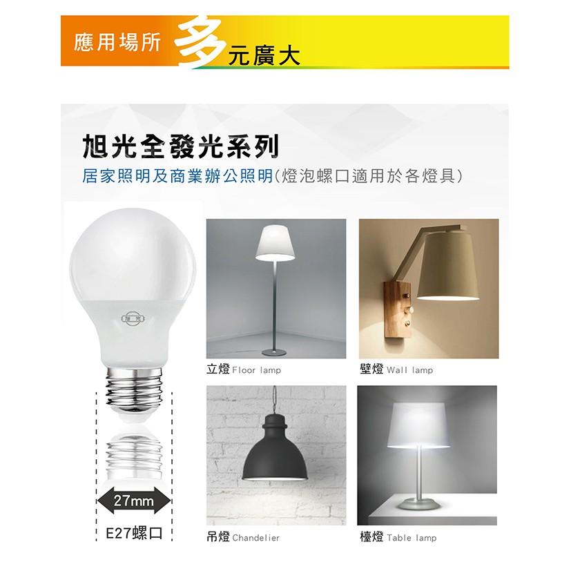 旭光 LED 全電壓燈泡 16W 白/黃光-細節圖4