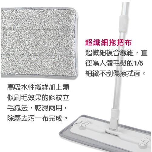 【現貨附發票】平板拖把替換布/2入 乾濕兩用 (大面積/小空間)-細節圖3