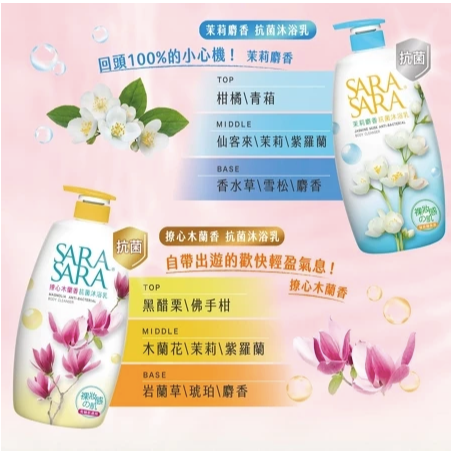 SARA 莎啦莎啦 沐浴乳補充包 800g  拋光緊膚 小蒼蘭 櫻花 玫瑰 木蘭香 茉莉麝香  莎啦莎啦沐浴乳 沐浴乳-細節圖3