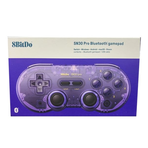 里歐街機 8bitdo 八位堂 SN30pro 水晶紫版 翡翠綠版 無線藍芽手把 磨砂半透明-細節圖8