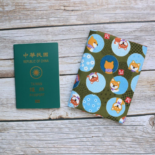 【秋葉手作】柴犬 日本進口布料 護照套 護照夾 護照套 護照包 純手作 可自己挑選布料訂製