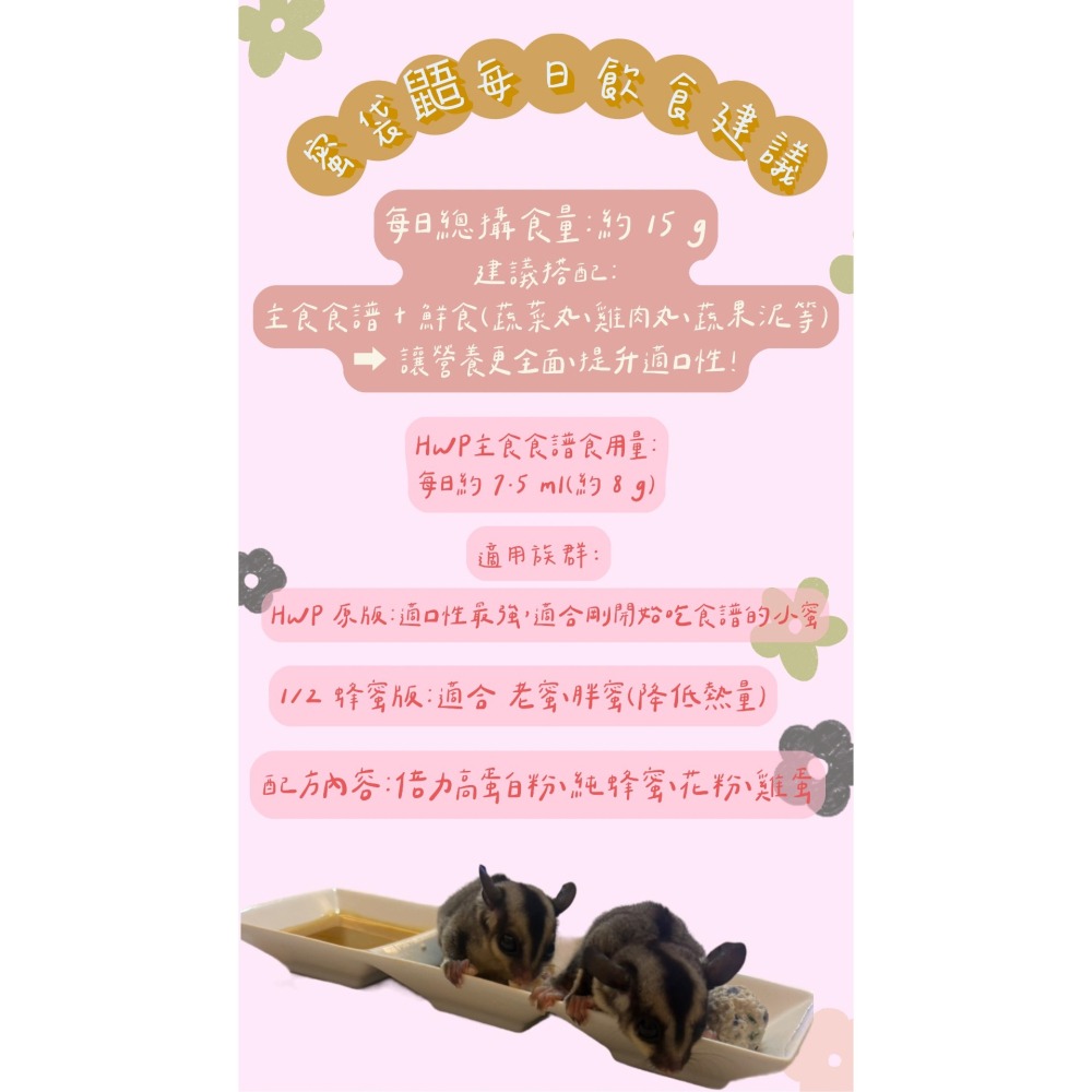 蜜袋鼯 HWP 主食食譜-細節圖3