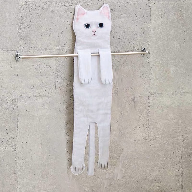 日本貓咪擦手浴巾超細纖維吸水浴巾-細節圖3