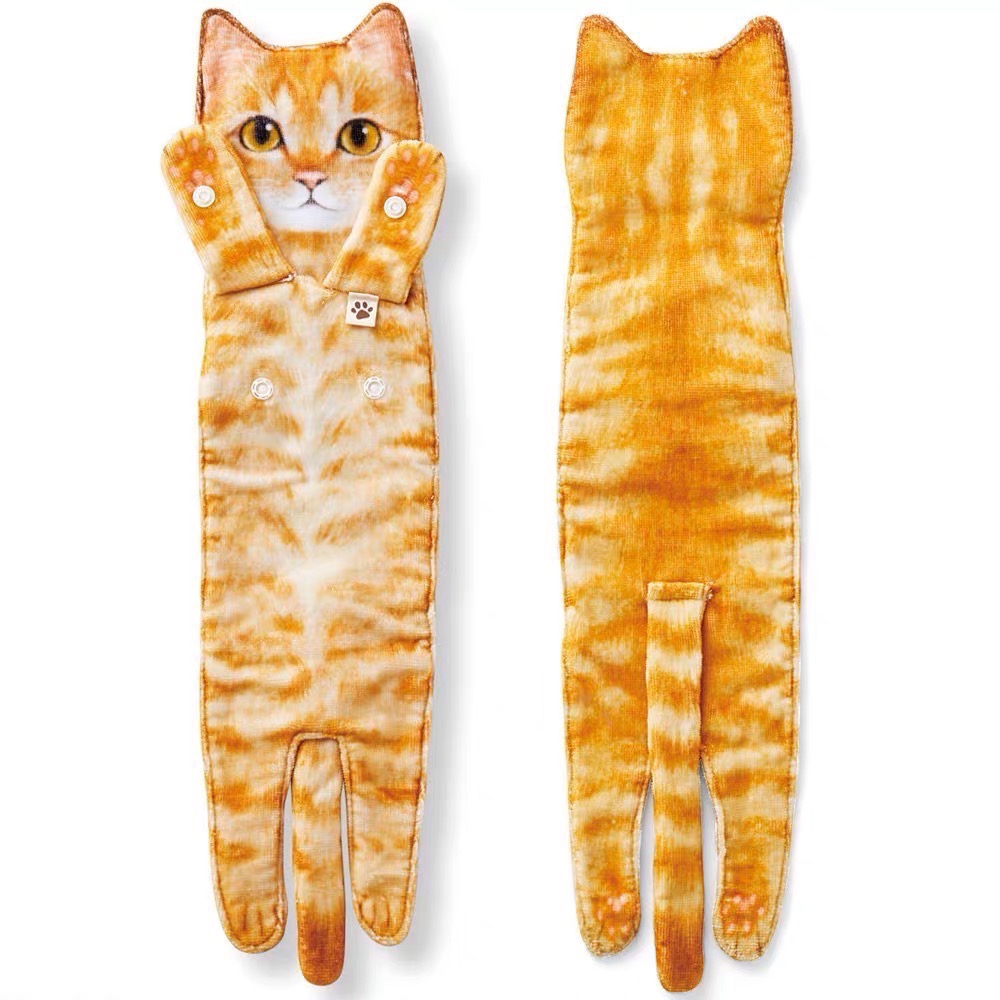 日本貓咪擦手浴巾超細纖維吸水浴巾-細節圖5