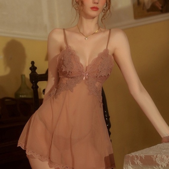 【性感販賣所】現貨🎀睡衣 性感睡衣 緞面睡衣 細肩帶睡衣 情趣睡衣 性感睡裙 睡裙 睡衣套裝 吊帶睡衣 法式睡衣-細節圖4