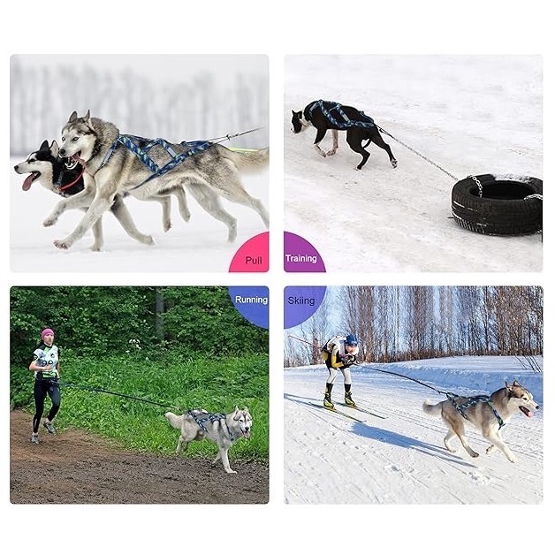 24h出貨 狗狗越野胸背 雪橇胸背 Dog Weight Pulling Harness・⁠ᴥ⁠・⁠訓練胸背 胸背袋-細節圖2