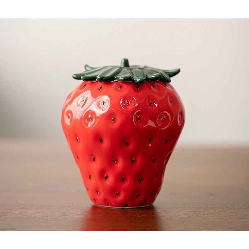 草莓擺飾罐-細節圖2