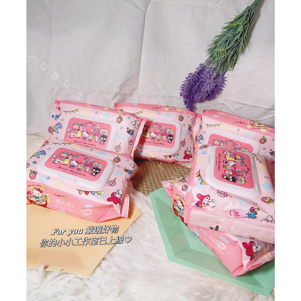 𝑭𝒐𝒓 𝒚𝒐𝒖 §現貨供應中🚚正版授權三麗鷗奇幻樂園有蓋純水濕紙巾-細節圖2
