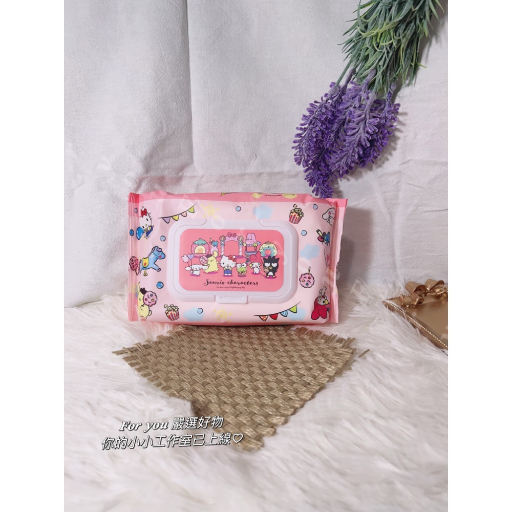 𝑭𝒐𝒓 𝒚𝒐𝒖 §現貨供應中🚚正版授權三麗鷗奇幻樂園有蓋純水濕紙巾-細節圖4