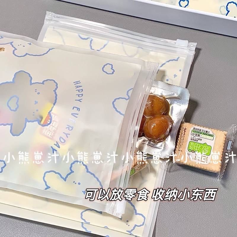 𝑭𝒐𝒓 𝒚𝒐𝒖 §預購🚚 ins風可愛小熊拉鍊式材料收納密封袋-細節圖3