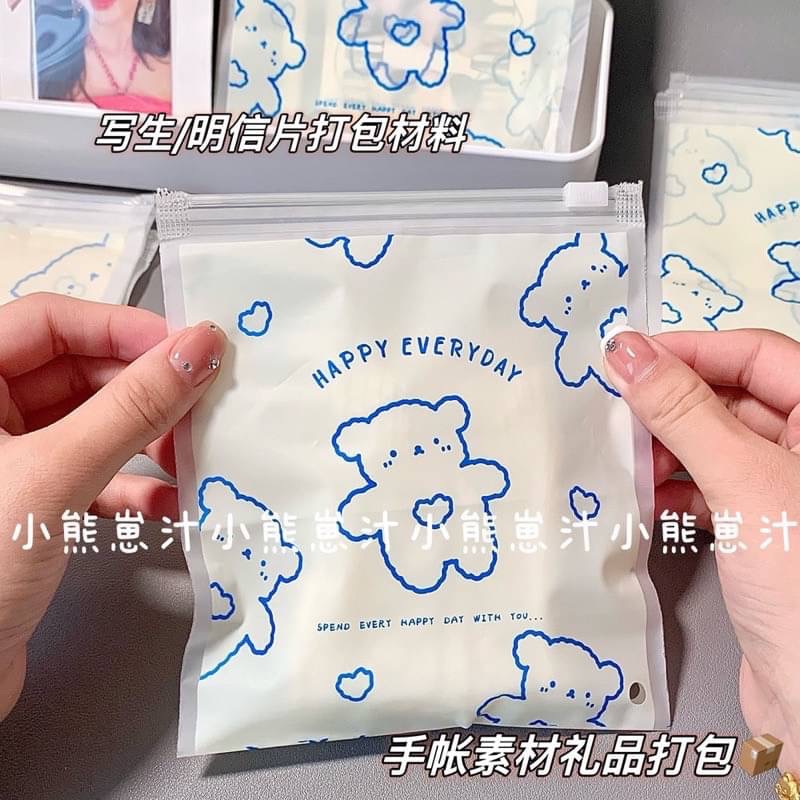 𝑭𝒐𝒓 𝒚𝒐𝒖 §預購🚚 ins風可愛小熊拉鍊式材料收納密封袋-細節圖4