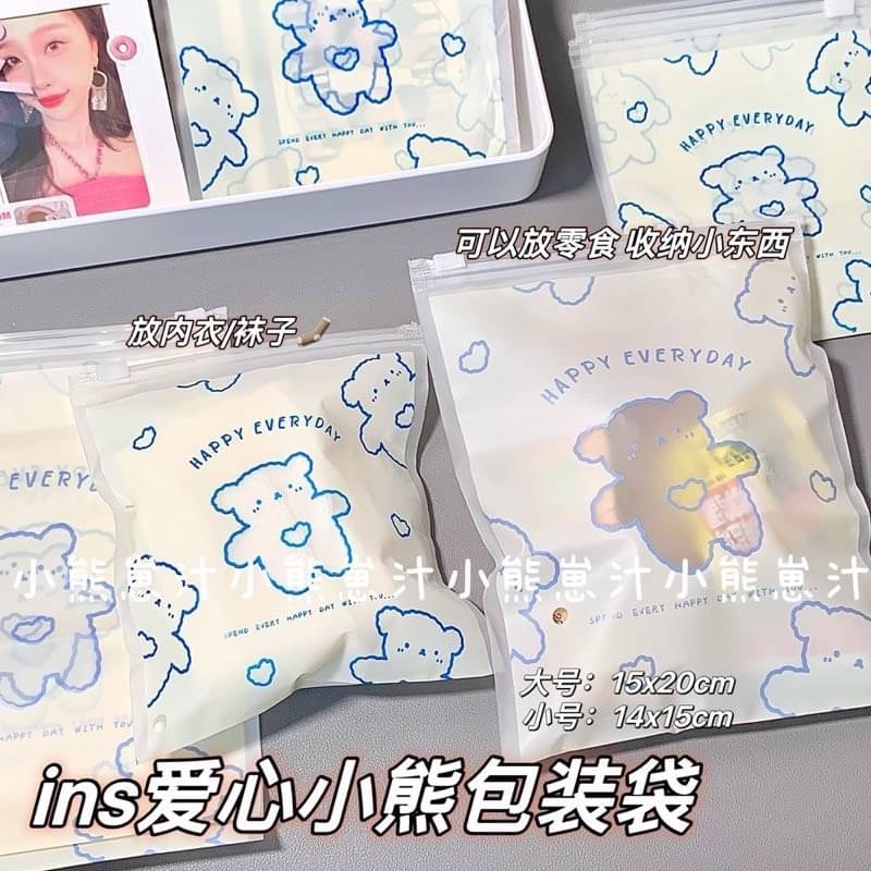 𝑭𝒐𝒓 𝒚𝒐𝒖 §預購🚚 ins風可愛小熊拉鍊式材料收納密封袋-細節圖5