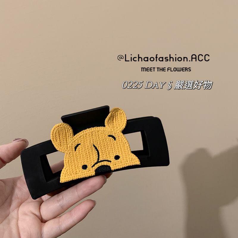 預購§嚴選好物♡ins風可愛維尼布貼大號鯊魚夾 抓夾-細節圖3