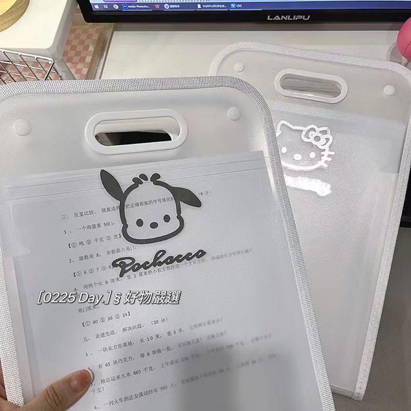 預購§嚴選好物♡ins風三麗鷗A4紙可放手提式風琴收納文件包-細節圖3