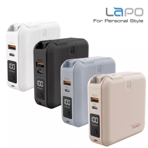 現貨不挑色 LaPO 2代 WT-03CM 10000mAh 22.5W 雙孔輸出多功能無線充行動電源 自帶線 無線磁吸