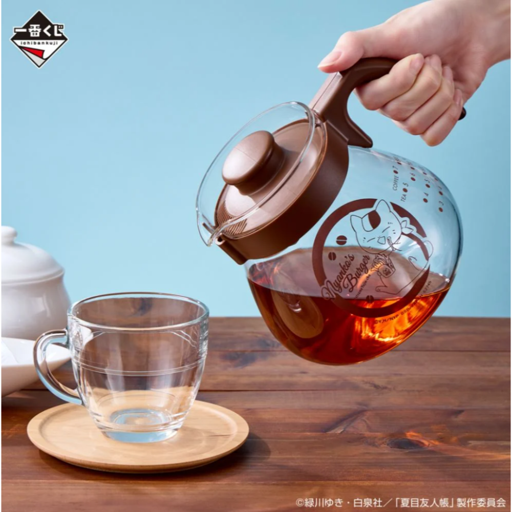 【一番賞】夏目友人帳 貓咪先生漢堡 (C賞 手沖咖啡＆泡茶壺) 贈送小賞，全新未拆封-細節圖2