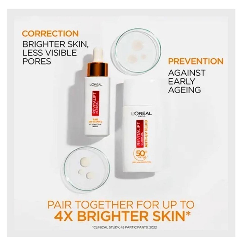 ❤️‍🩹巴黎歐萊雅 Revitalift 純維生素 C 精華液和 SPF 50+ 隱形臉部防曬兩件套-細節圖2