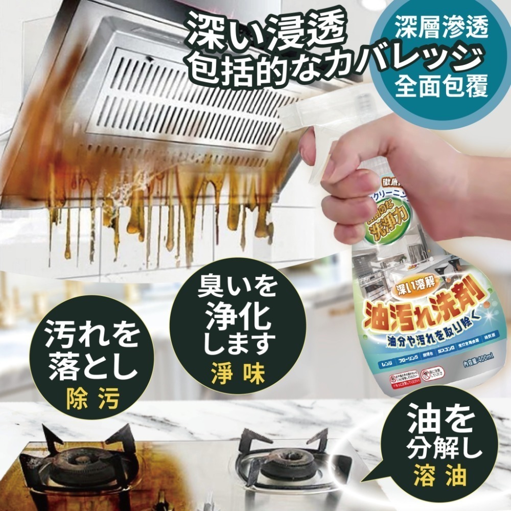 【壓倒性的洗淨力-油污清潔劑400ml】一瓶-細節圖2