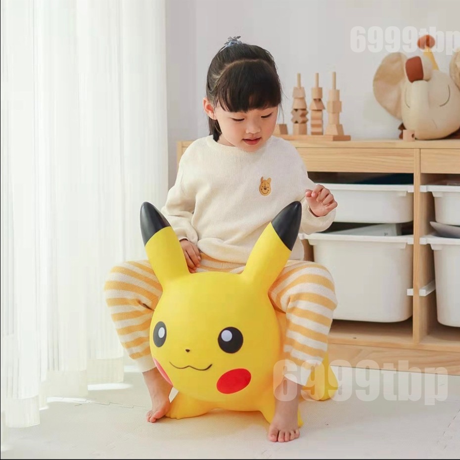 [特價中]皮卡丘跳跳馬 網紅家居擺件 沙發凳 兒童玩具 家居坐凳 寶可夢神奇寶貝-細節圖3