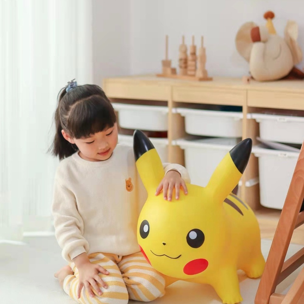 [全網最便宜]皮卡丘跳跳馬 網紅家居擺件 沙發凳 兒童玩具 家居坐凳 寶可夢神奇寶貝-細節圖2