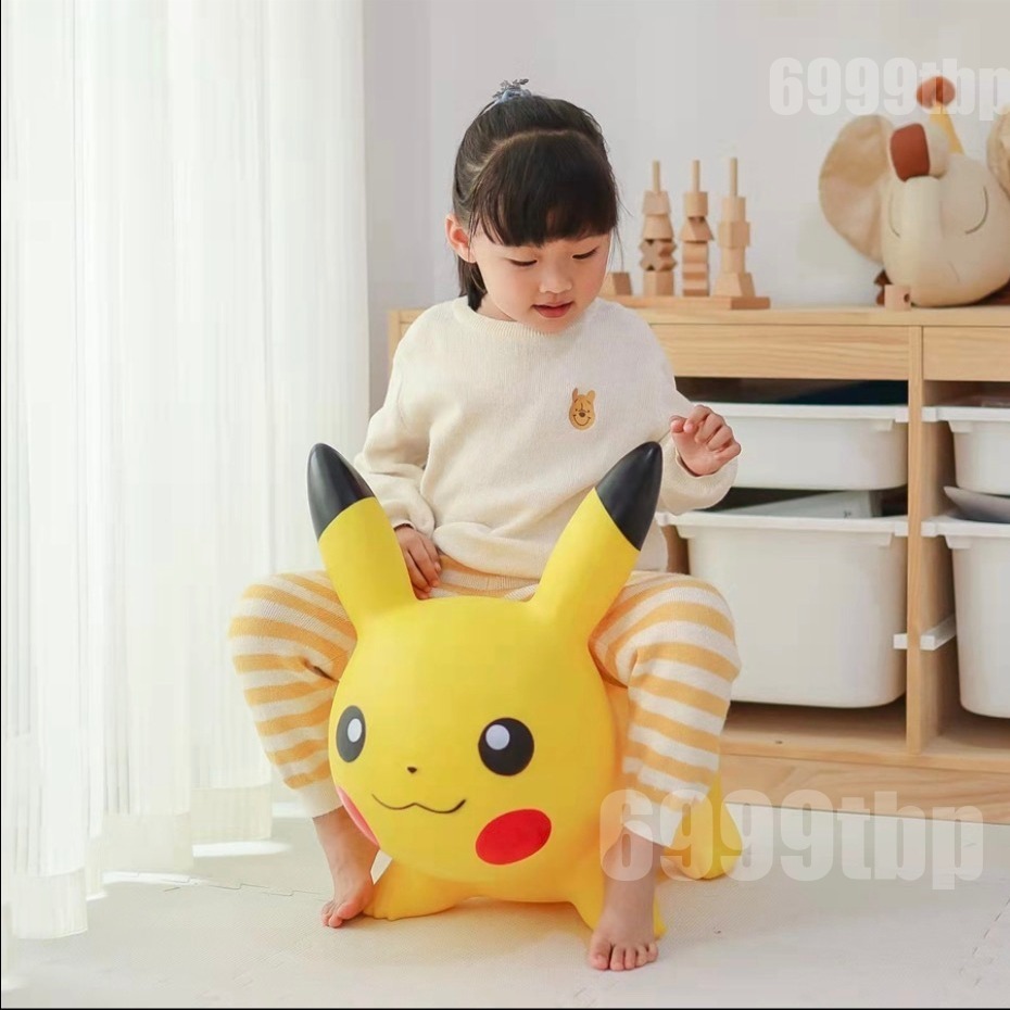 [全網最便宜]皮卡丘跳跳馬 網紅家居擺件 沙發凳 兒童玩具 家居坐凳 寶可夢神奇寶貝-細節圖3